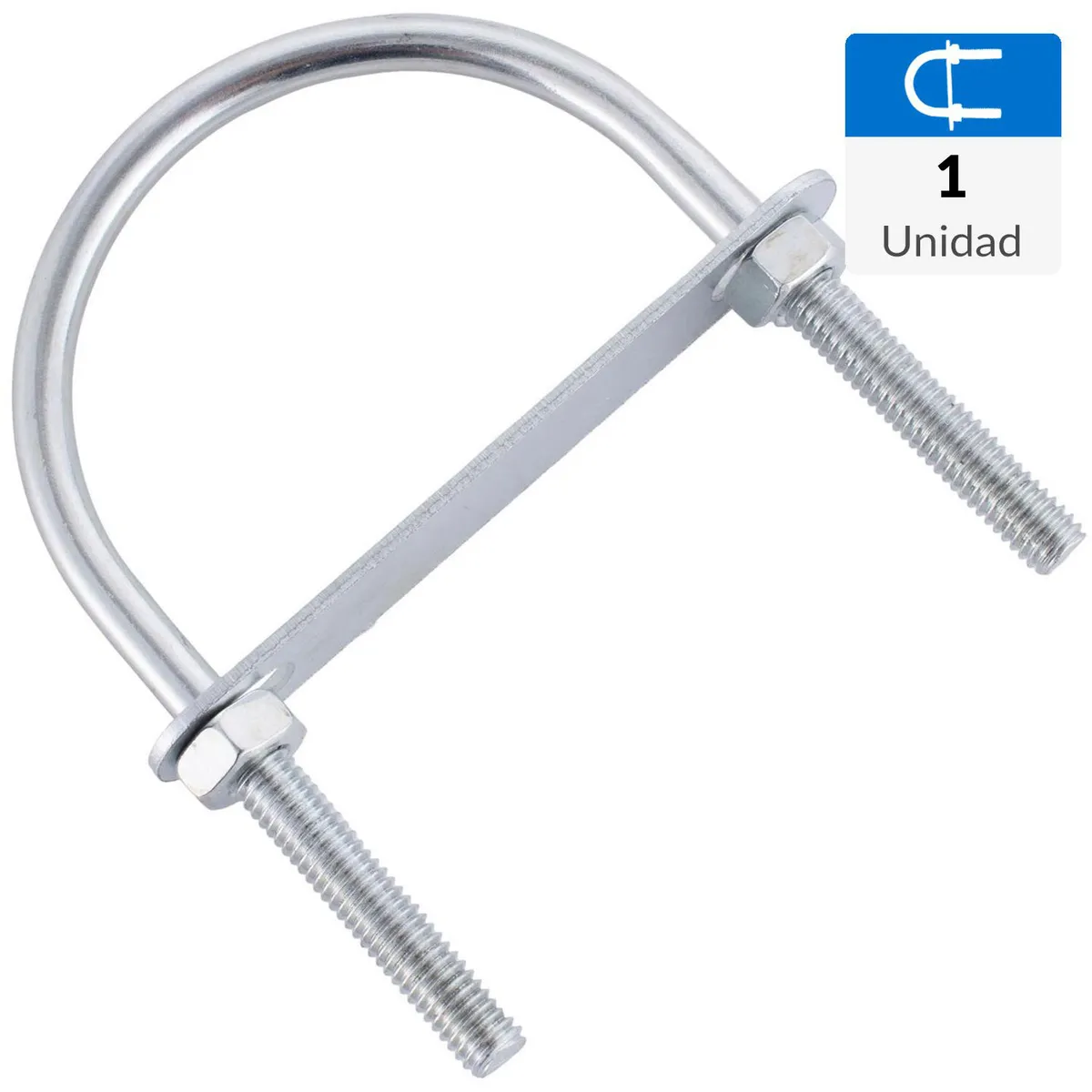 FIXSER - Perno "U" 3/8" x 4 3/4" x 3 1/2", 1 unidad