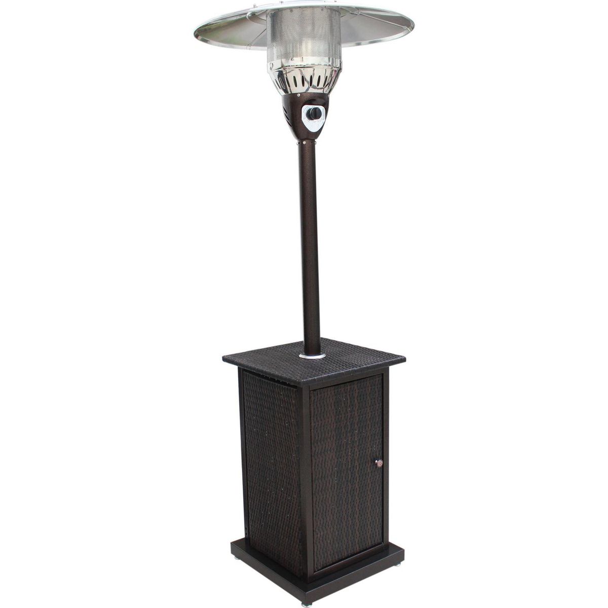 WURDEN - Estufa de Patio a Gas Licuado Acero; Plástico Café