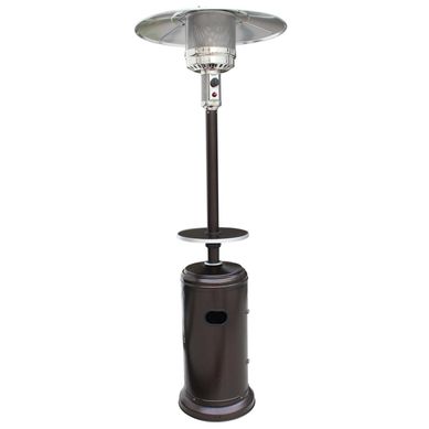 Estufa de patio gas licuado 11 kg bronce con mesa