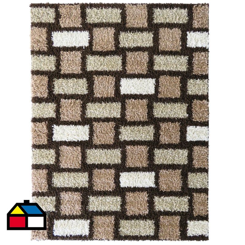 IDETEX - Alfombra Shaggy Niza 150x200 cm Polipropileno Beige
