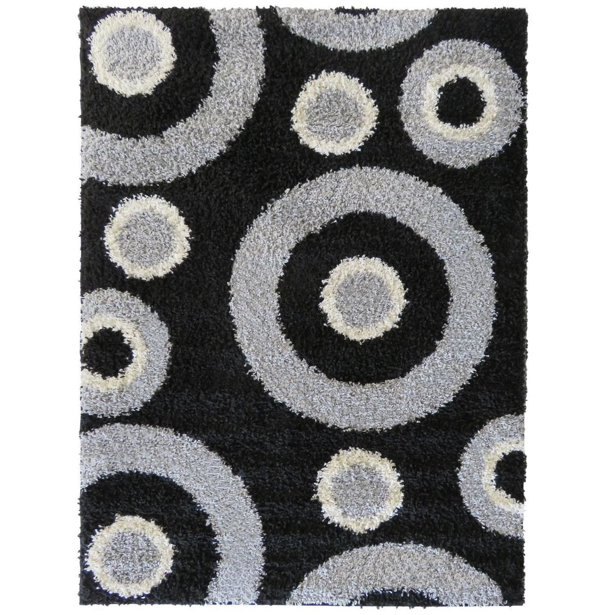 IDETEX - Alfombra Shaggy Niza 150x200 cm Polipropileno Negro