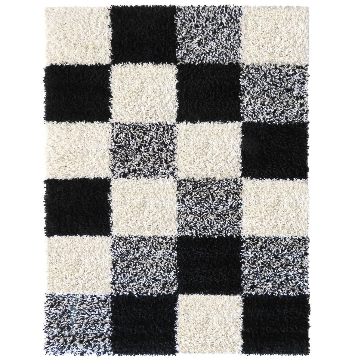 IDETEX - Alfombra Shaggy Niza 150x200 cm Polipropileno Gris