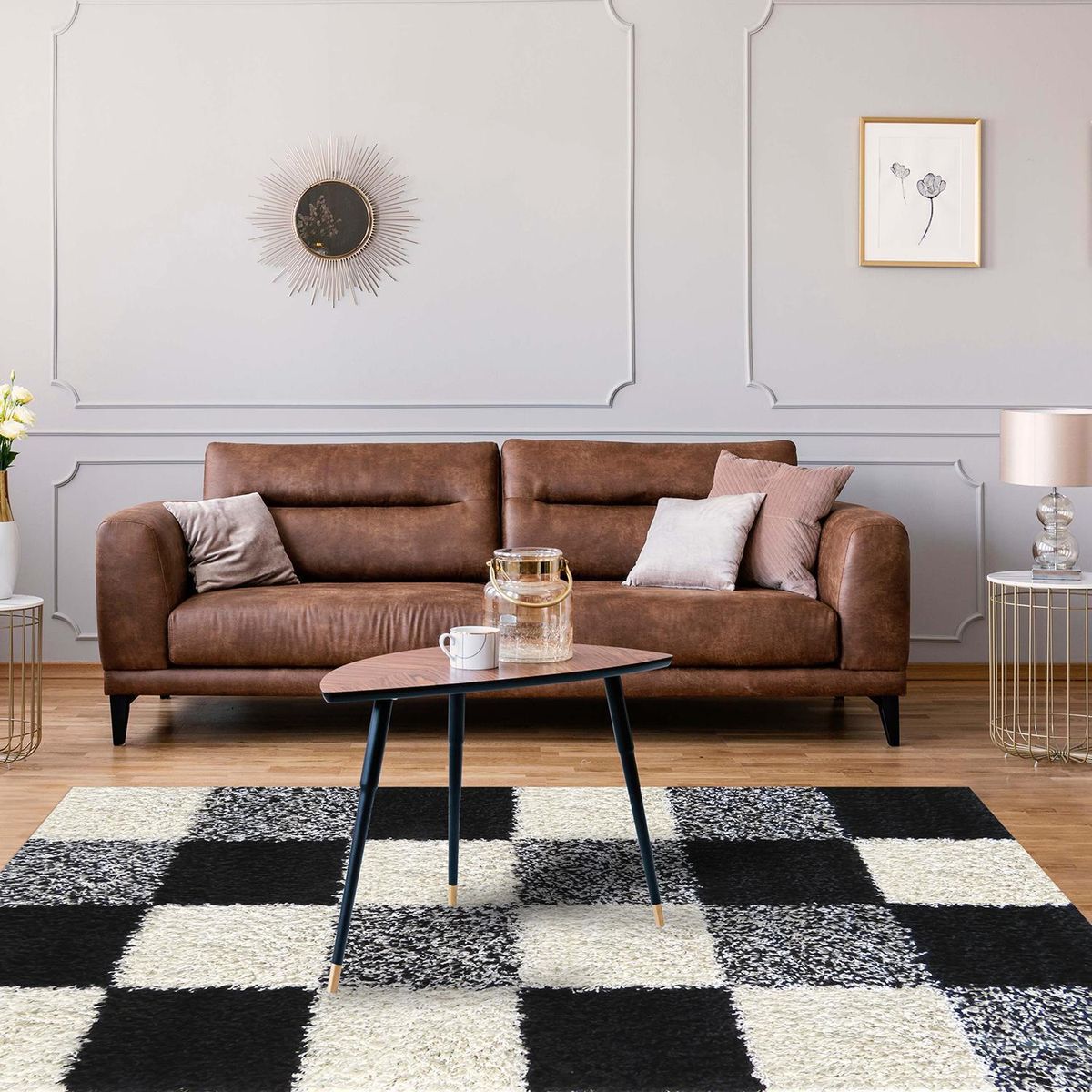 IDETEX - Alfombra Shaggy Niza 150x200 cm Polipropileno Gris