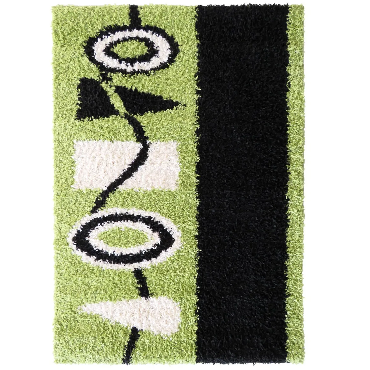 IDETEX - Alfombra Shaggy Geo 120x170 cm Polipropileno Verde