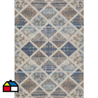 Alfombra Vintage 140x200 cm Azul