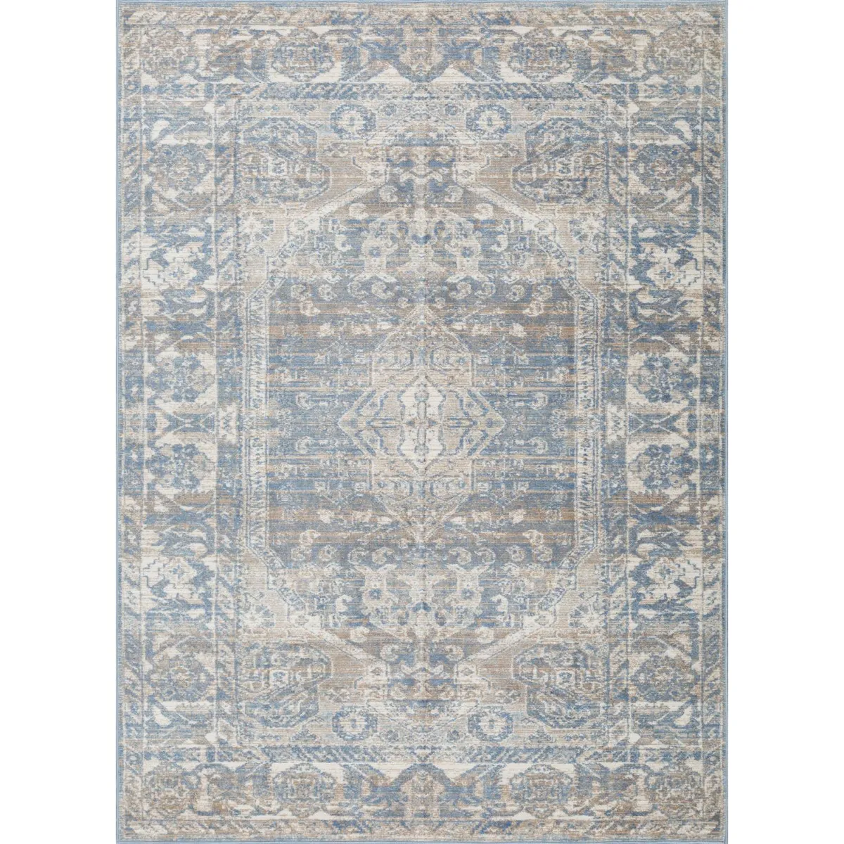 IDETEX - Alfombra Grande Vintage 195x285 cm Polipropileno Azul