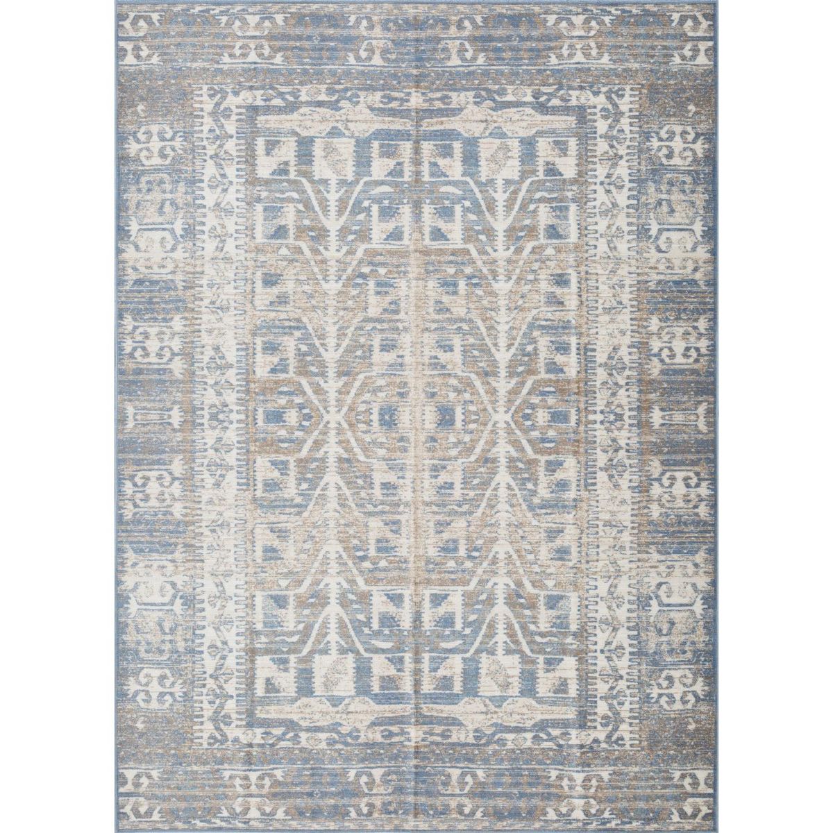 IDETEX - Alfombra Grande Vintage 195x285 cm Polipropileno Azul