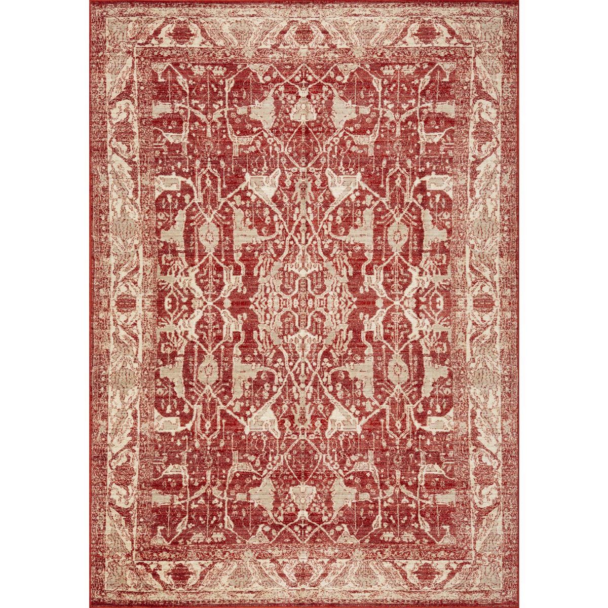 IDETEX - Alfombra Vintage 140x200 cm Polipropileno Rojo