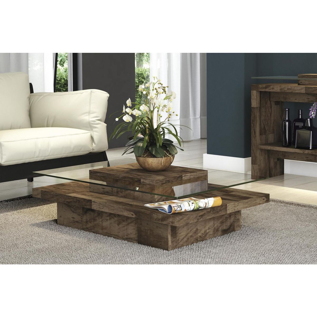 EXIT - Mesa centro madera 67x100x30 cm