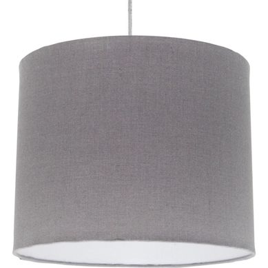 Lmpara colgante lisa gris 1 luz E27