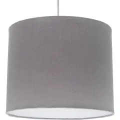 LIGHTING - Lámpara colgante lisa gris 1 luz E27