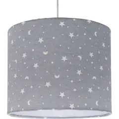 LIGHTING - Lámpara colgante estrella luna gris 1 luz E27