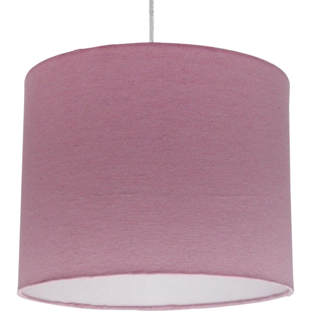 LIGHTING - Lámpara Colgante Lisa 1 Luz Tela Rosa