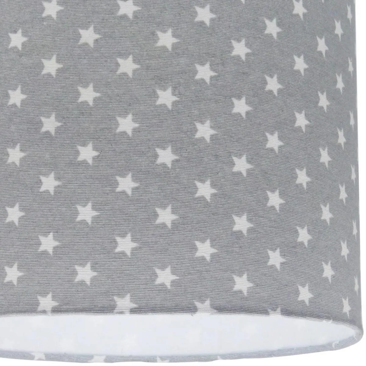 LIGHTING - Lámpara Colgante Estrellas 1 Luz Tela Gris