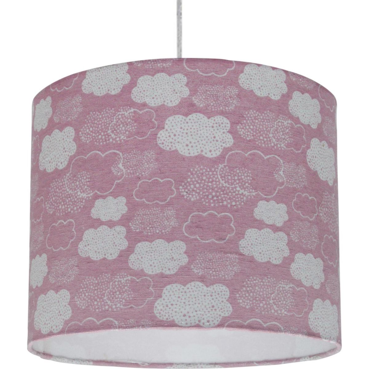 LIGHTING - Lámpara Colgante Nube 1 Luz Tela Rosa