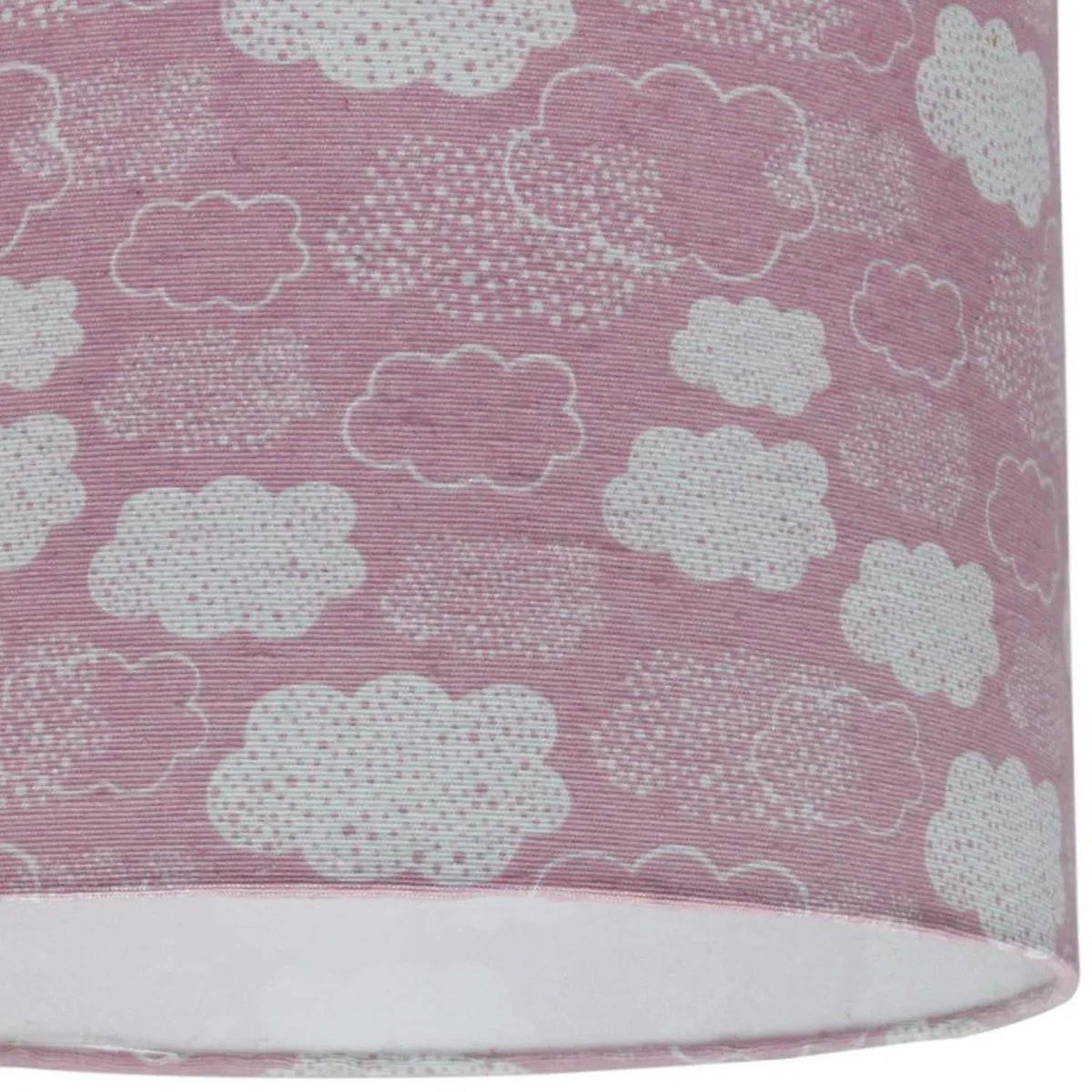 LIGHTING - Lámpara Colgante Nube 1 Luz Tela Rosa