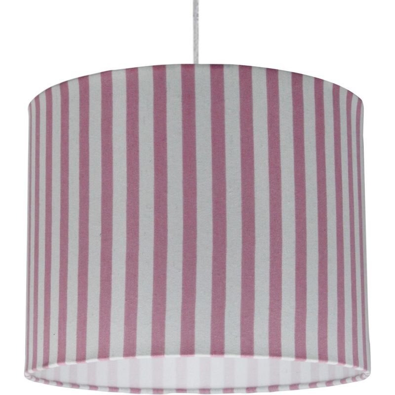 LIGHTING - Lámpara Colgante Línea 1 Luz Tela Rosa 25 cm