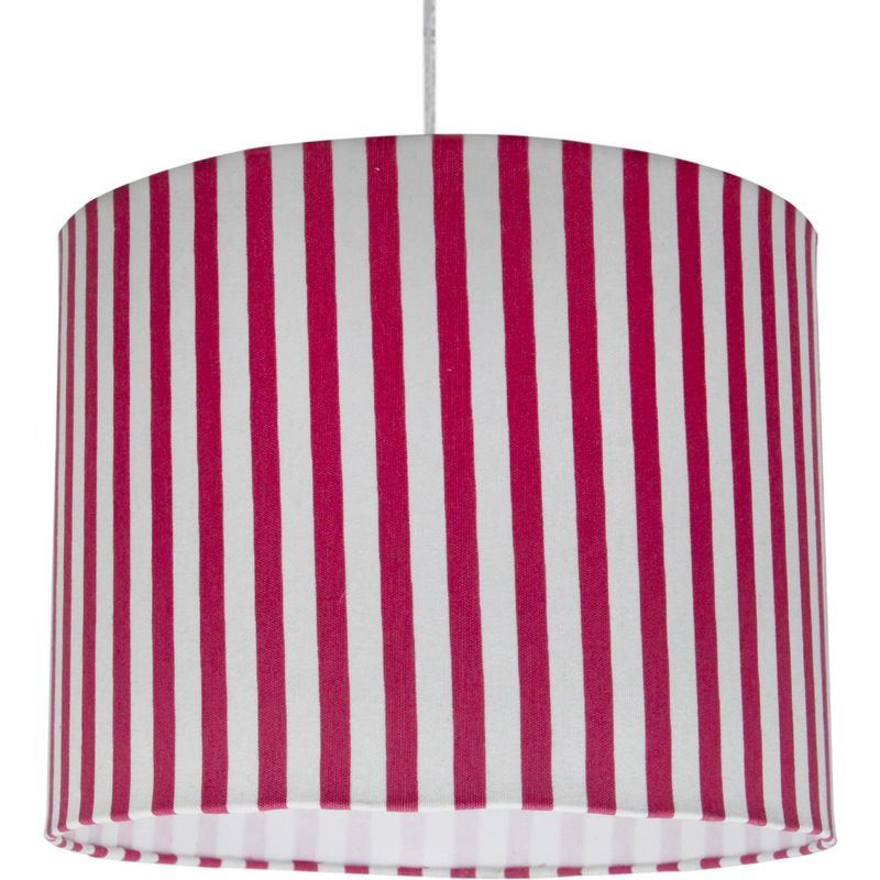 LIGHTING - Lámpara Colgante Línea 1 Luz Tela Rosa 25 cm