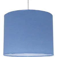 Lámpara Colgante Lisa 1 Luz Tela Celeste