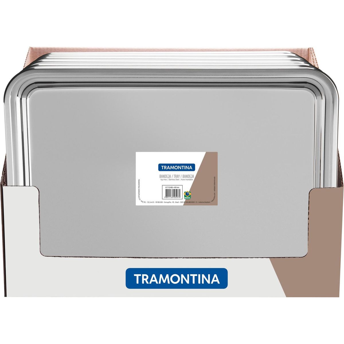 TRAMONTINA - Bandeja acero inoxidable rectangular