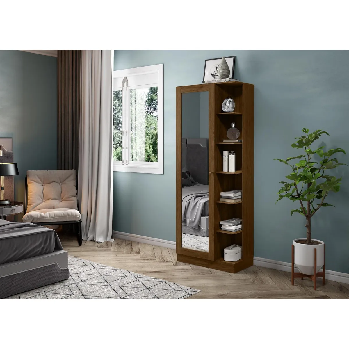 HOME MOBILI - Zapatera MDP 11 Nivel(es) 69x179x38 cm Café