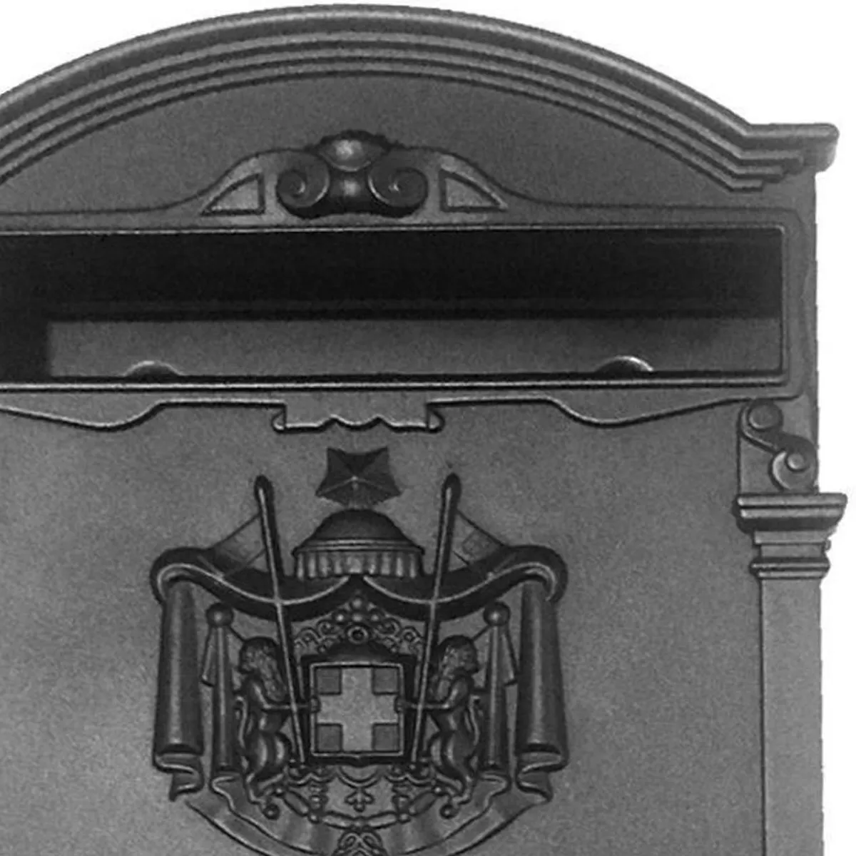 ARTEFERRO - Buzón Postal 41X26X10 Cm Aluminio Negro