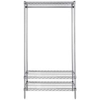 Perchero 2 Repisas Acero Cromado