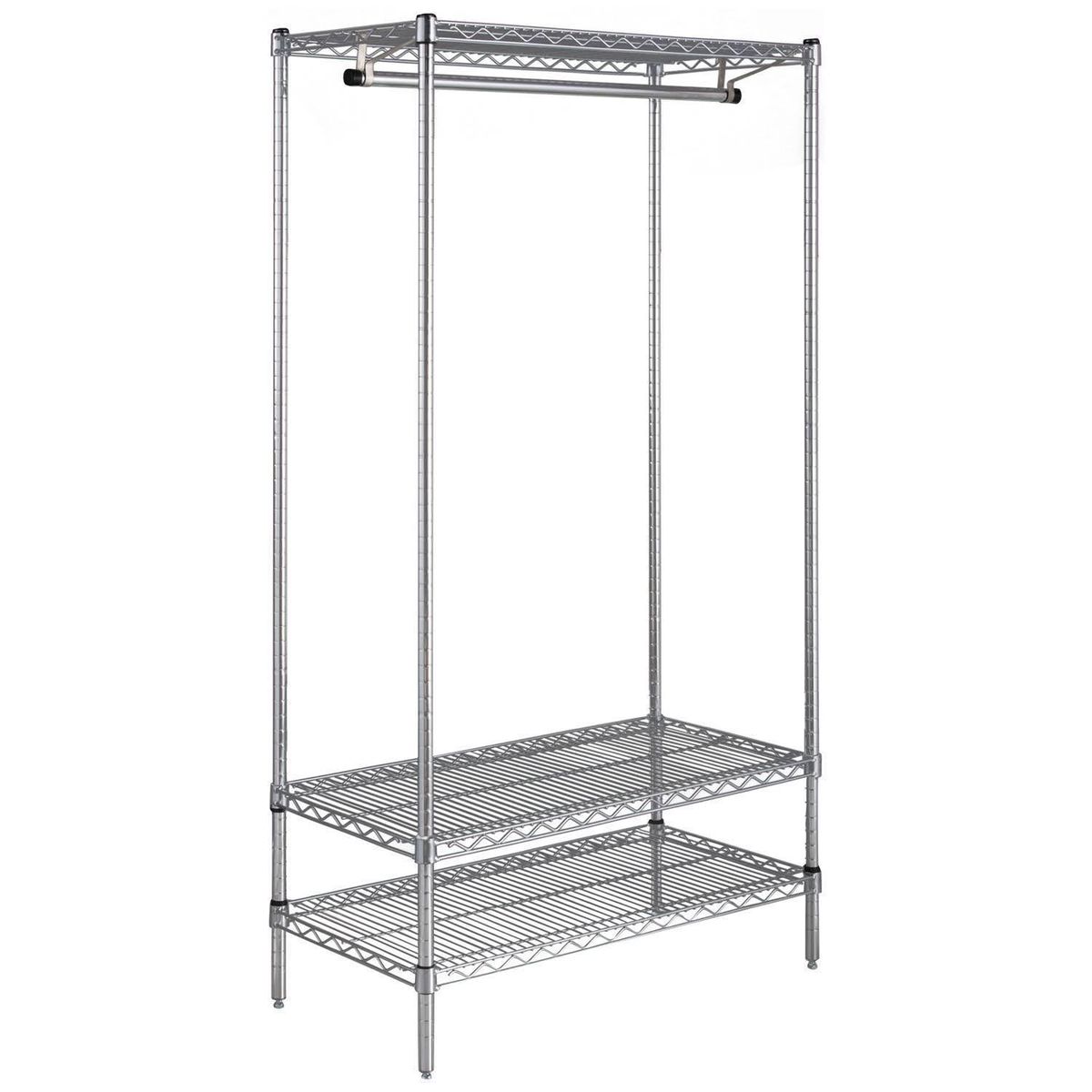 OLYMPIC - Perchero 2 Repisas Acero Cromado