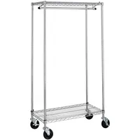 Perchero con Ruedas Acero Cromado