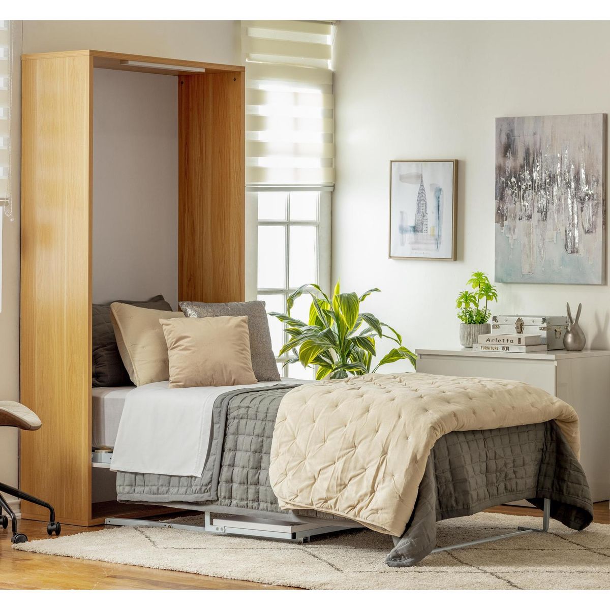 MOSPACE - Cama abatible 103x201x207 cm