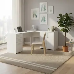 HOME MOBILI - Escritorio 74x157x46 cm blanco