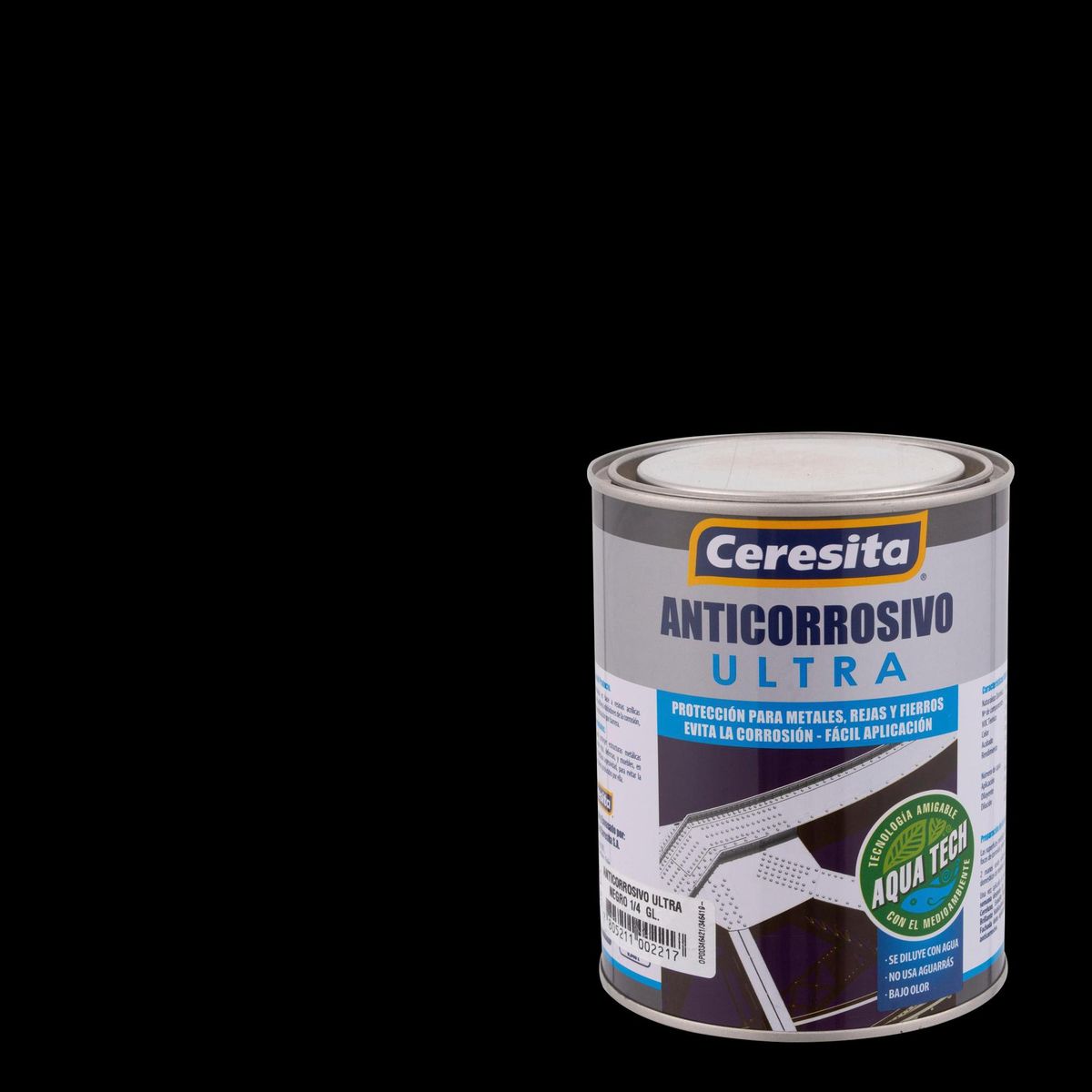 CERESITA - Anticorrosivo Aquatech Tarro 0.25 galón(es) Mate Negro