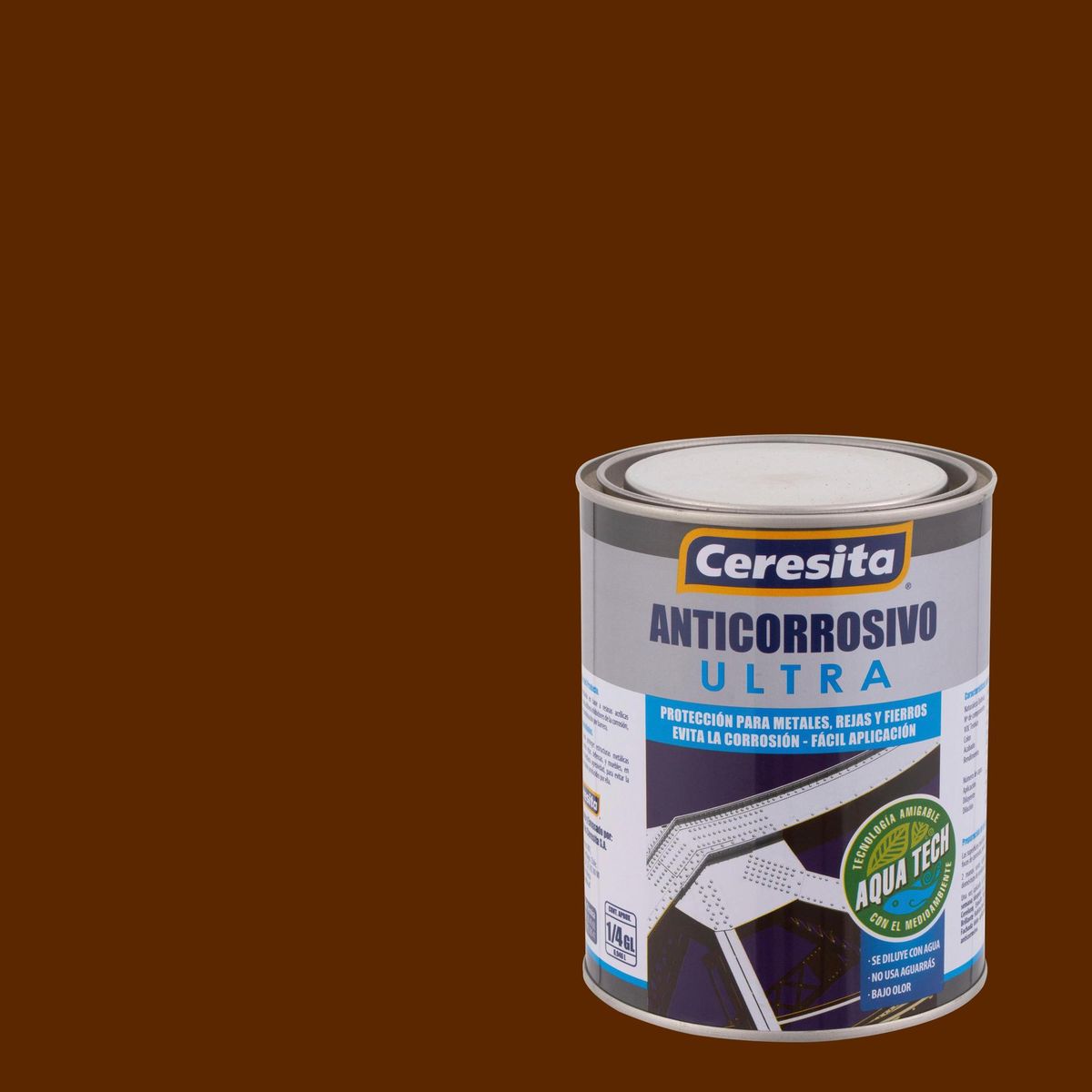 CERESITA - Anticorrosivo Aquatech Tarro 0.25 galón(es) Mate Gris