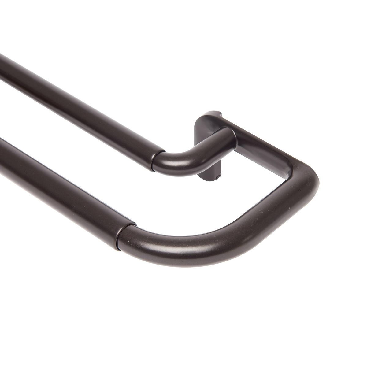 UMBRA - Set de Barra Cortina Doble 19 mm Extensible 122-223 cm Negro