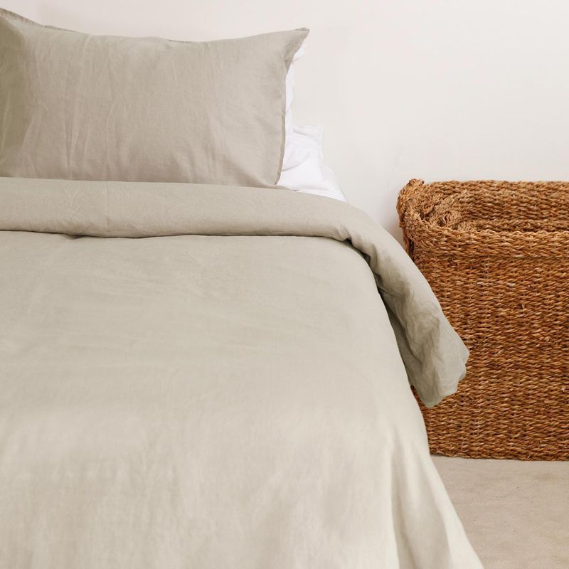 NATURALINO - Funda de Plumón 1.5 plazas Lino Beige