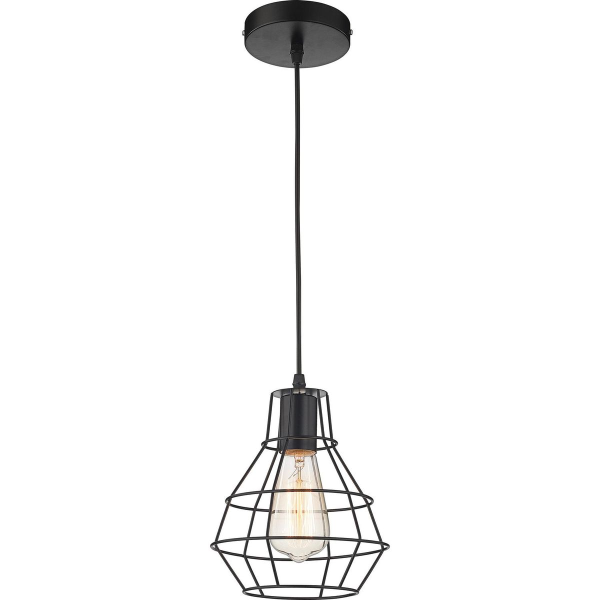 JUST HOME COLLECTION - Lámpara Colgante Acero Negro