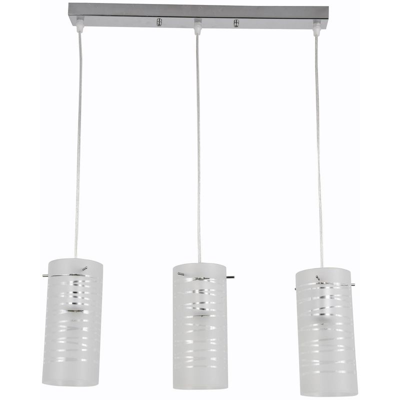  - Lámpara Colgante Acero Gris/Plata 50 cm