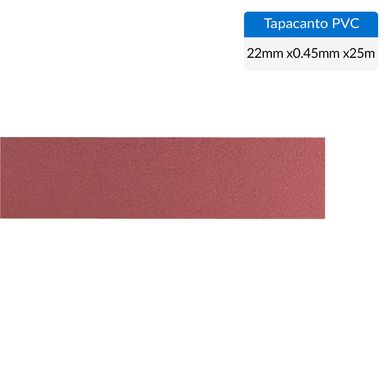 Tapacanto PVC rojo 22x0,45 mm Ro 25 mt