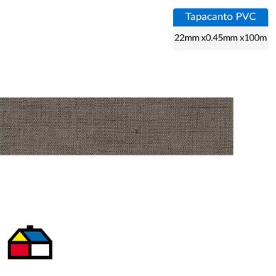 Tapacanto PVC grafito hilado 22x0,45 mm Ro 100 mt