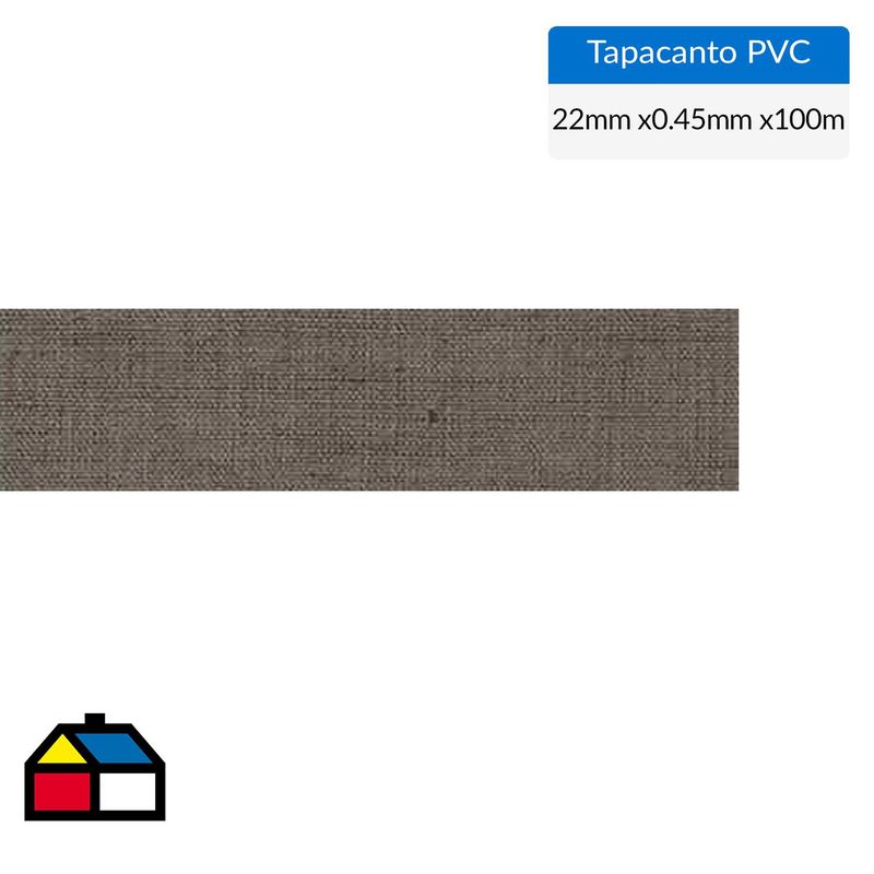 IMPERIAL - Tapacanto PVC grafito hilado 22x0,45 mm Ro 100 mt