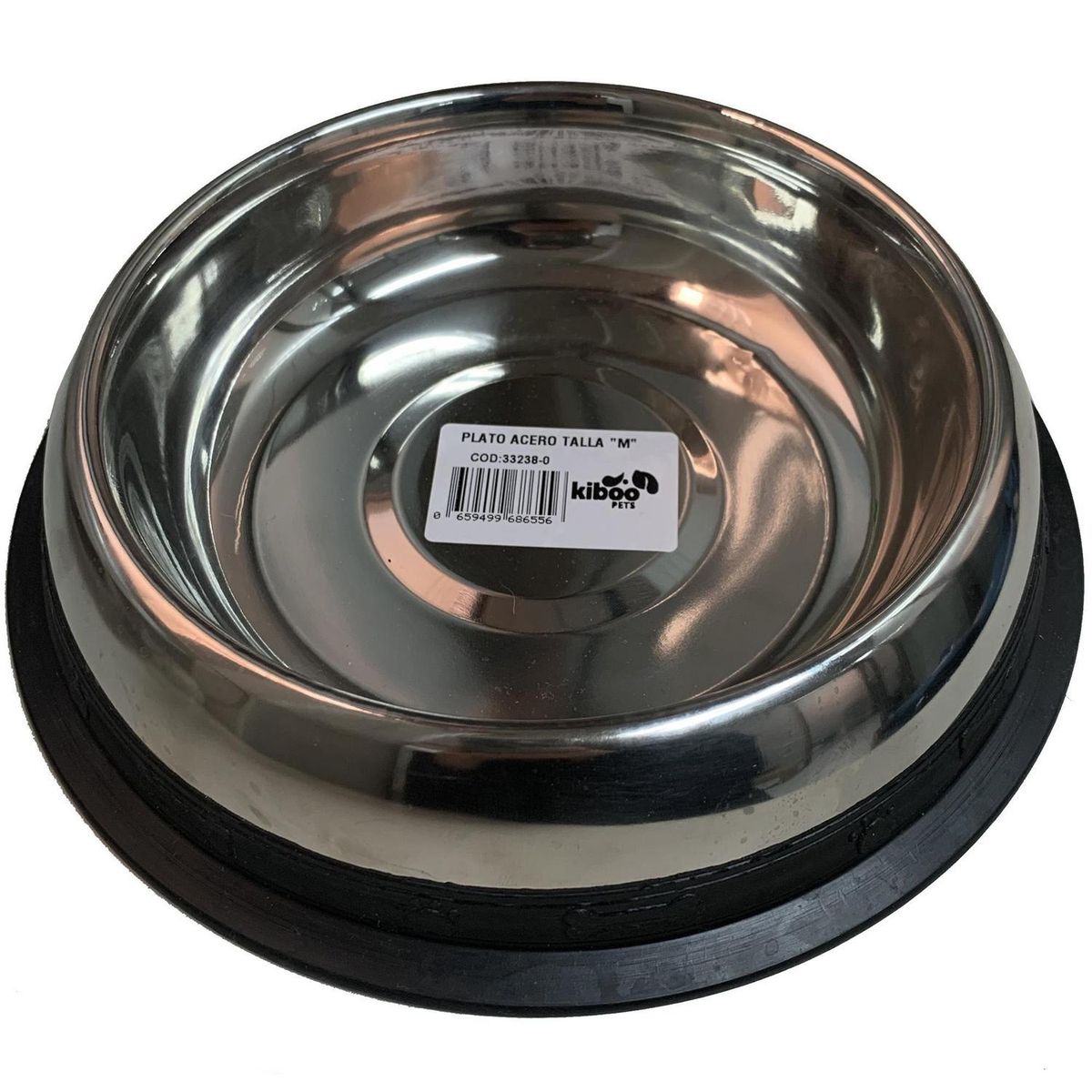 KIBOO PETS - Plato diseño de acero talla m