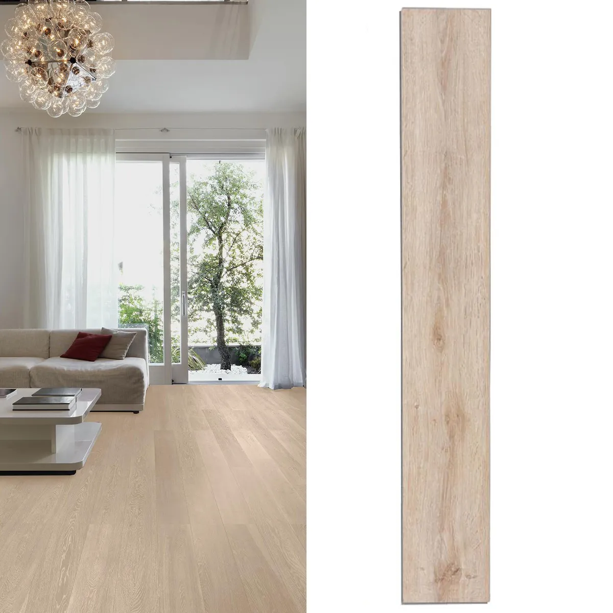 KLIPEN - Piso Vinílico 5.2 mm 18x122 cm Mandala beige Beige 2.2 m2