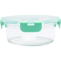 Contenedor de Alimento Redondo con Tapa Clip Vidrio 600 ml