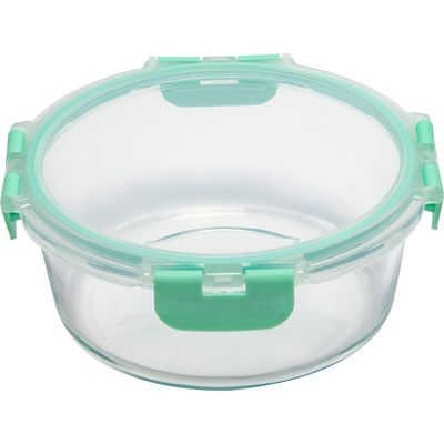 Imagen 2 del producto Contenedor de Alimento Redondo con Tapa Clip Vidrio 950 ml