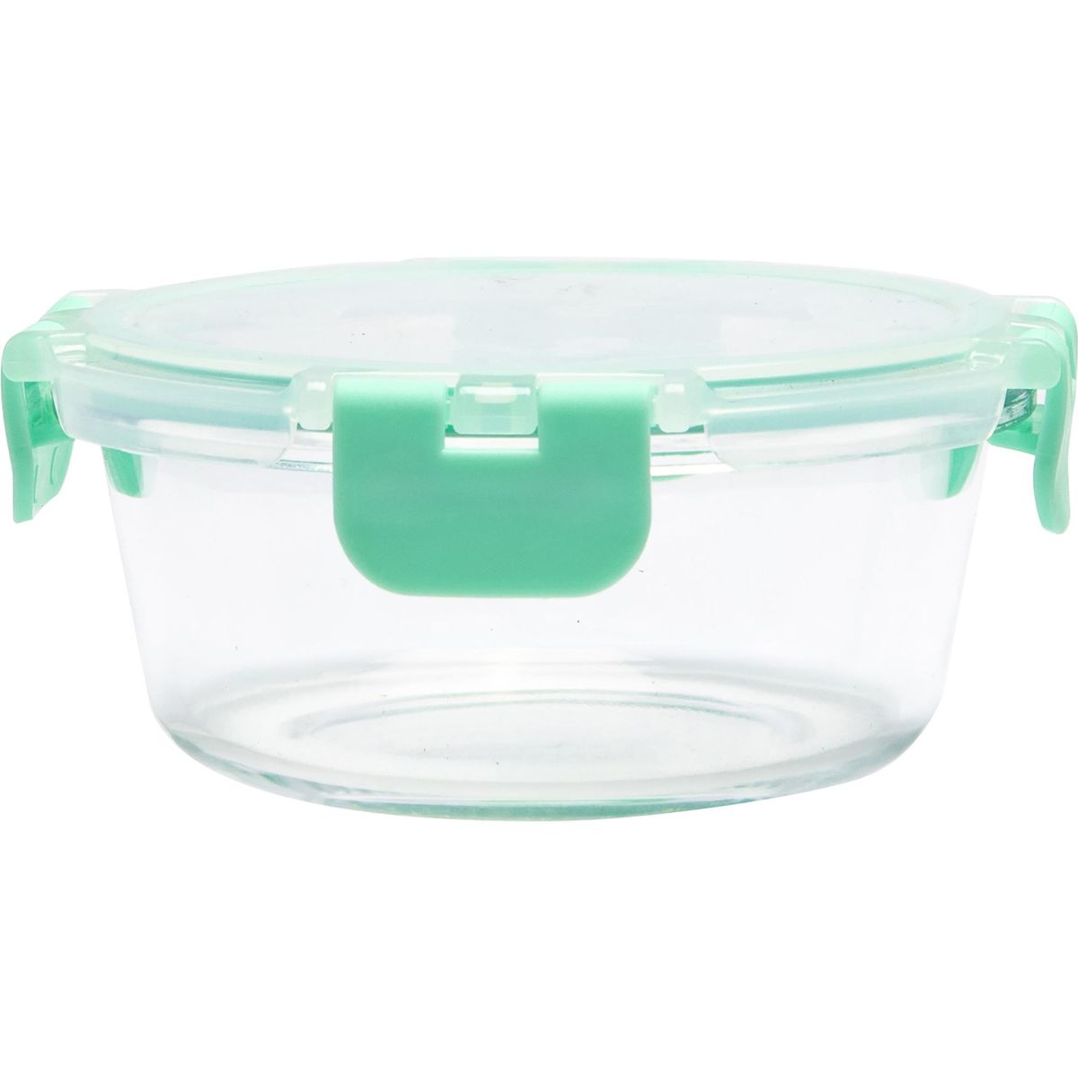 JUST HOME COLLECTION - Contenedor de Alimento Redondo con Tapa Clip Vidrio 400 ml