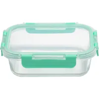 Contenedor de Alimento Rectangular con Tapa Clip Vidrio 650 ml