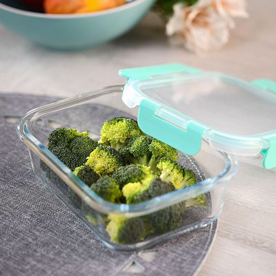 Imagen 2 del producto Contenedor de Alimento Rectangular con Tapa Clip Vidrio 650 ml