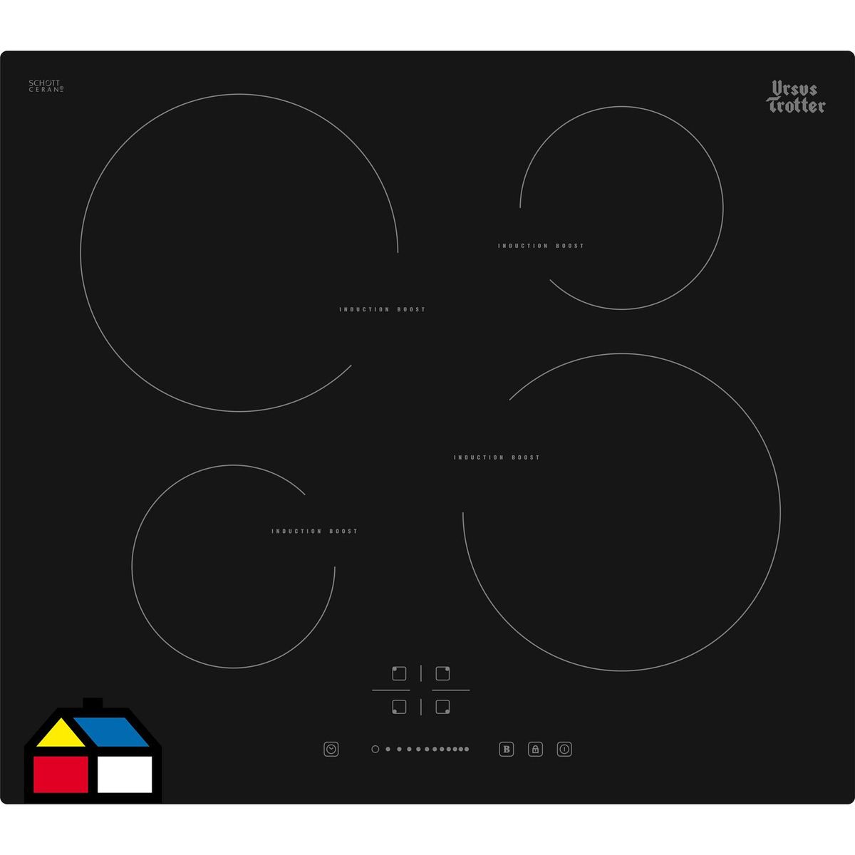 URSUS TROTTER - Encimera Inducción 4 Platos Negro UT iFTC-4P