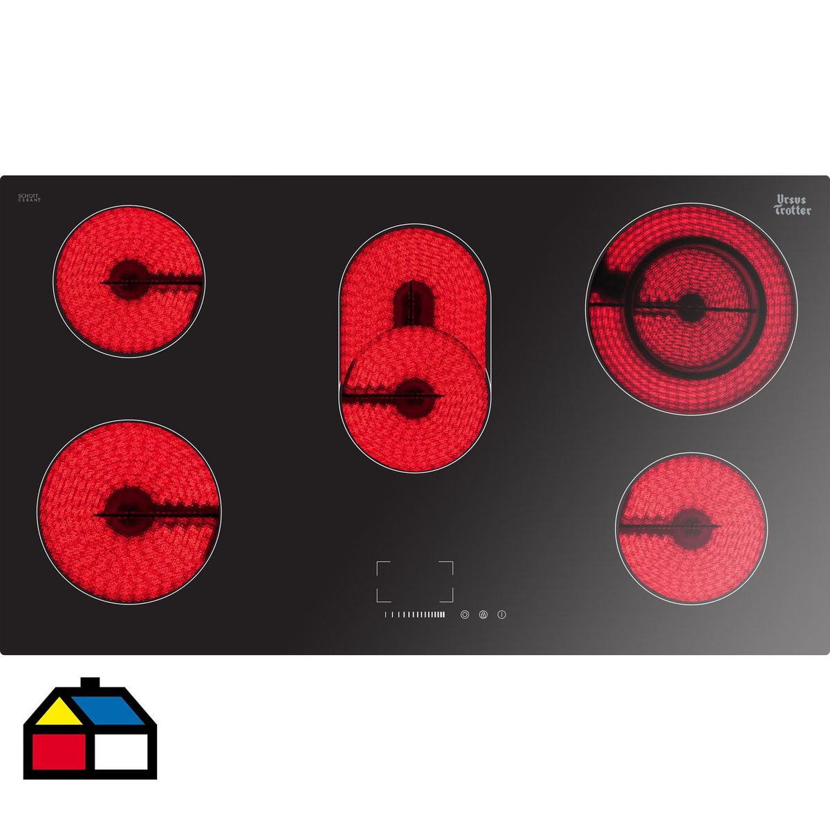 URSUS TROTTER - Encimera Vitrocerámica 5 Platos Negro UT VFTC-5P