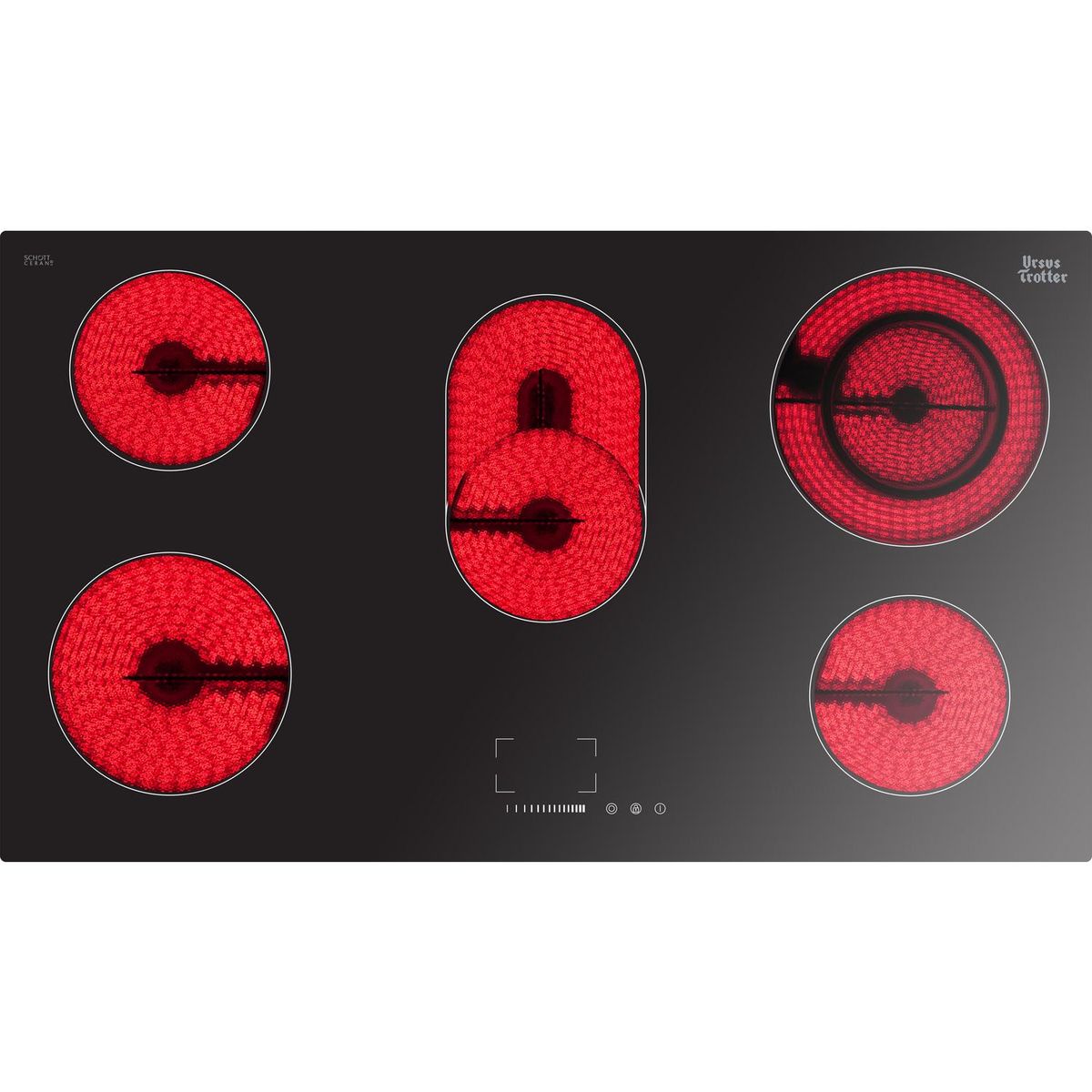 URSUS TROTTER - Encimera Vitrocerámica 5 Platos Negro UT VFTC-5P